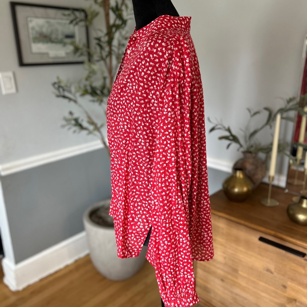 GAP Relaxed Button-Front Blouse, NWT - Picture 7 of 12